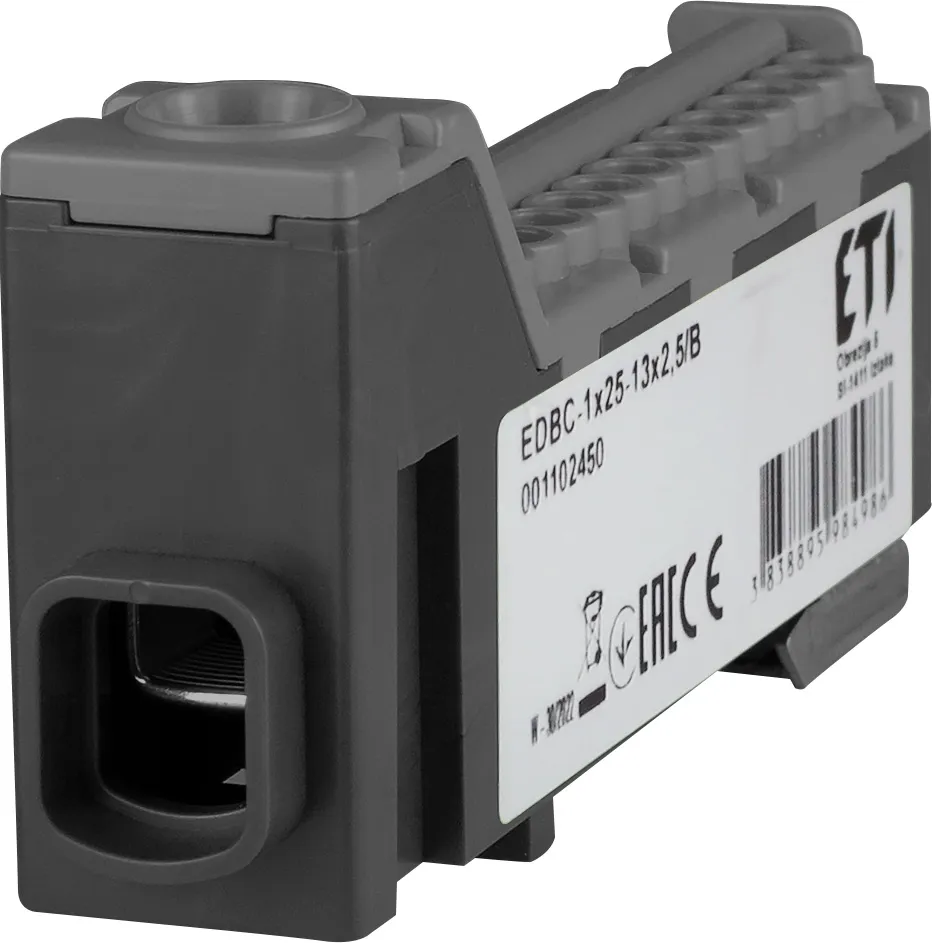 Distribution block EDBC-1x25-13x2,5/B 001102450