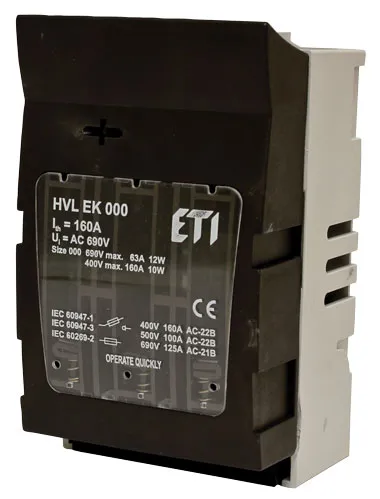 Fuse switch disconnector HVL EK 000 3p P00 10-35 001701003