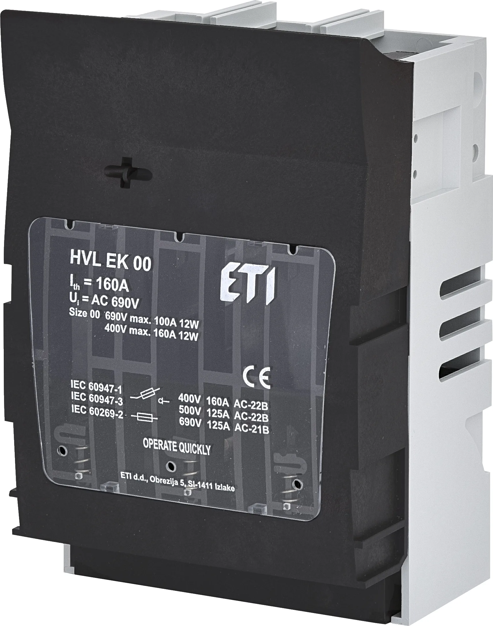 Fuse switch disconnector HVL EK 00 3p M8 001701250