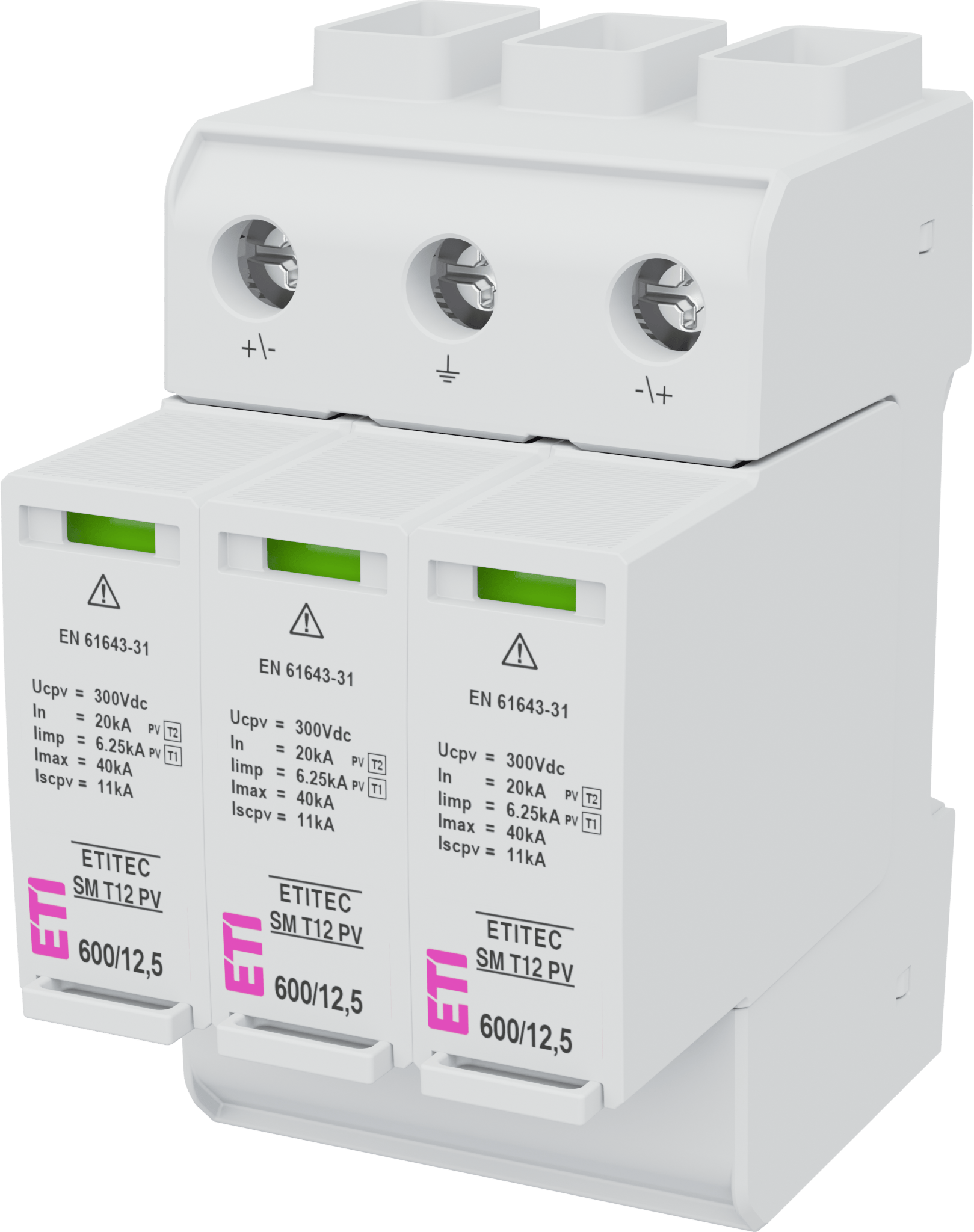 Surge arrester ETITEC SM T12 PV 600/12,5 Y 002440740