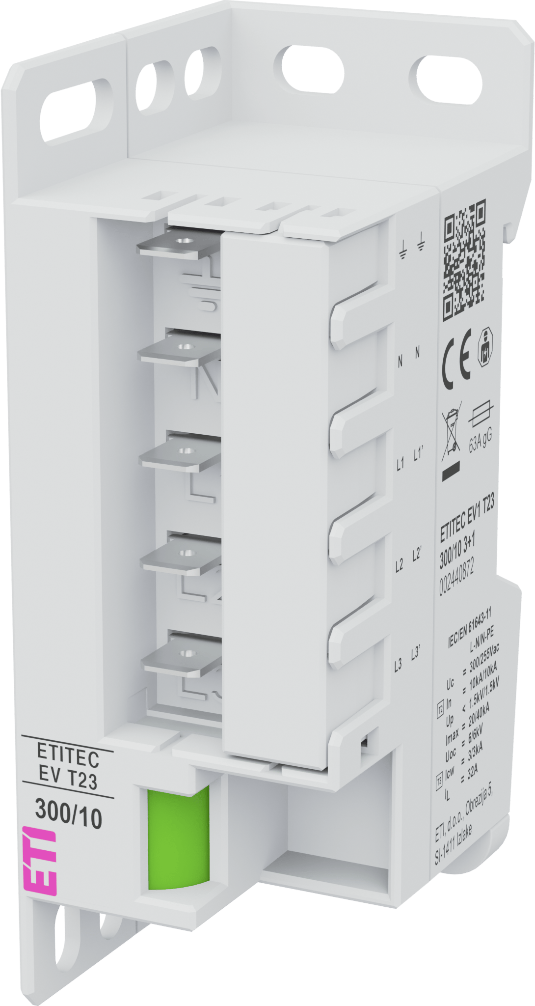 Surge arrester ETITEC EV1 T23 300/10 3+1 002440872
