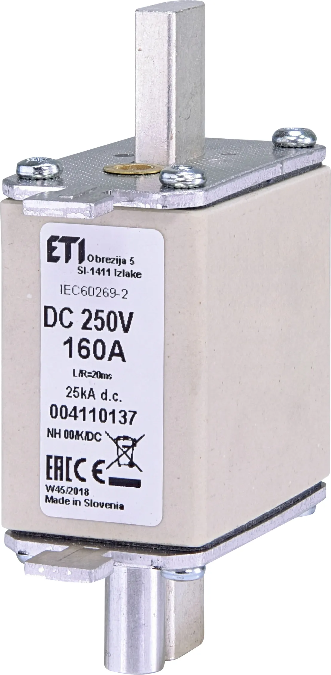 Fuse link NH00/K 315A/250V DC 004110139