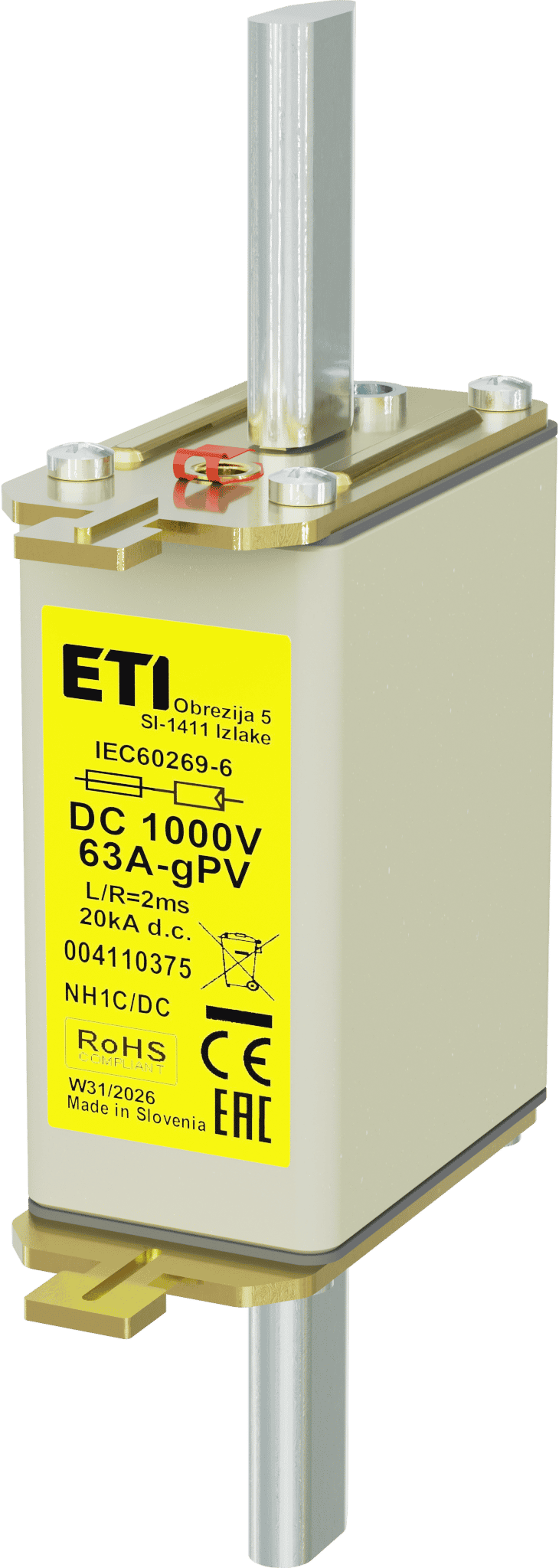 Fuse link NH1C gPV 63A/1000V DC 004110375