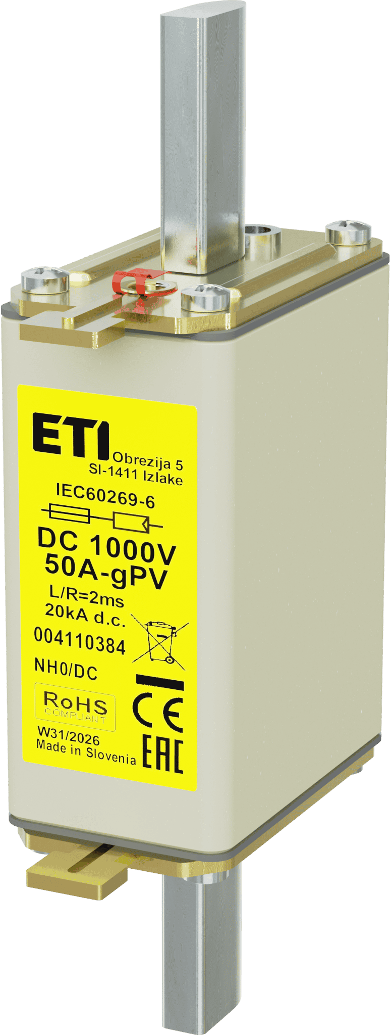 Fuse link NH0 gPV 50A/1000V DC 004110384