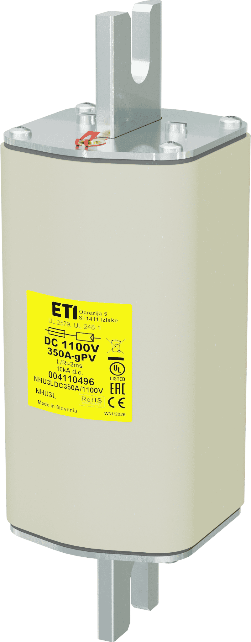 Fuse link NHU3L gPV 350A/1100V DC UL 004110496