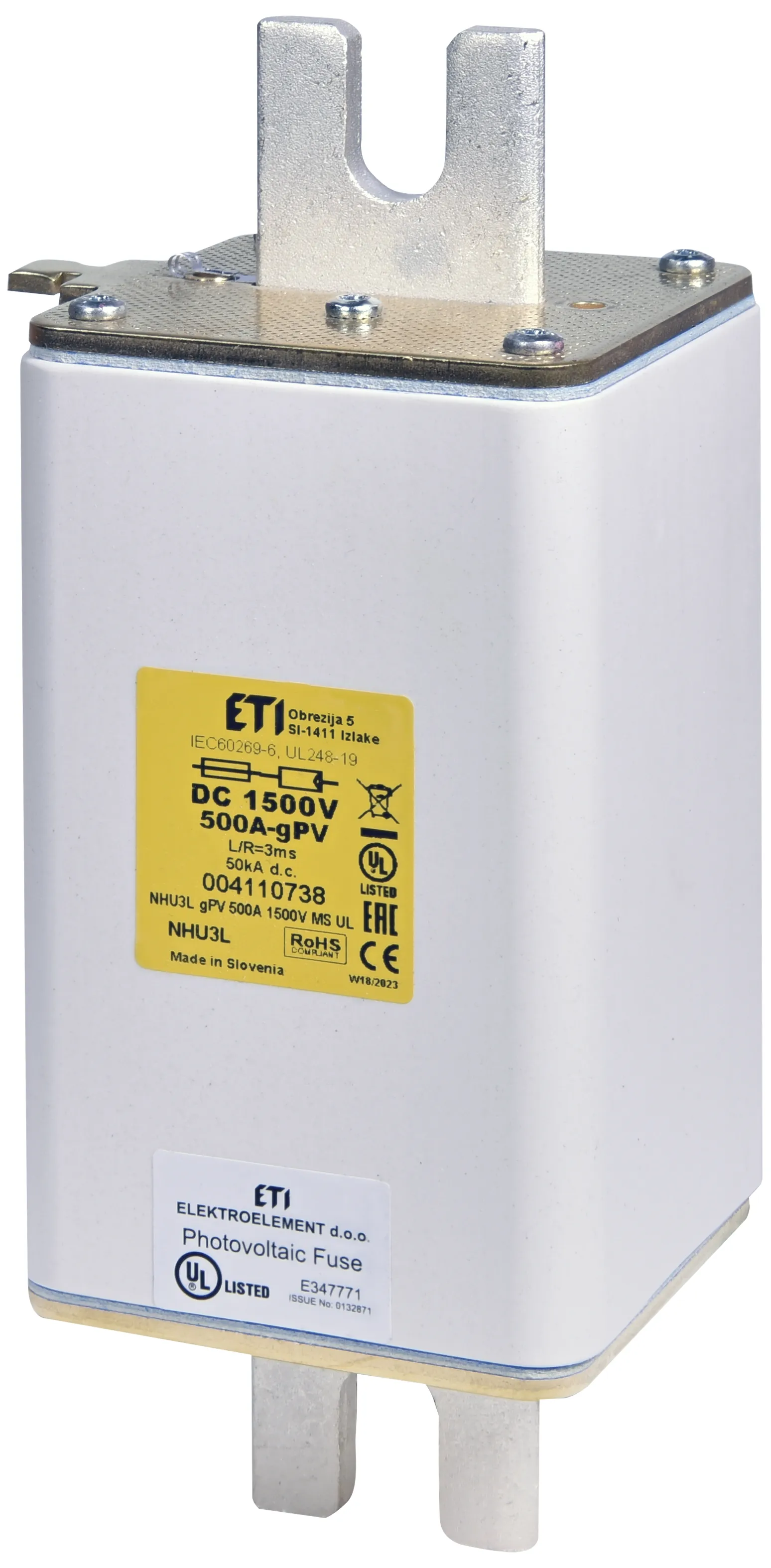 Fuse link NHU3L/MS gPV 350A/1500V DC UL 004110735