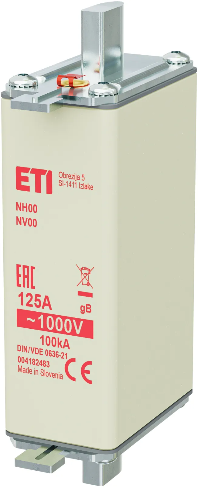 Fuse link NH00/85 gB 125A/1000V 004182483