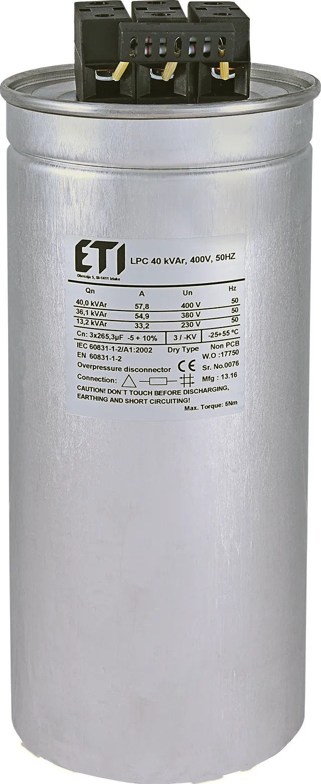 Capacitor LPC 40 kVAr, 400V, 50Hz 004656756