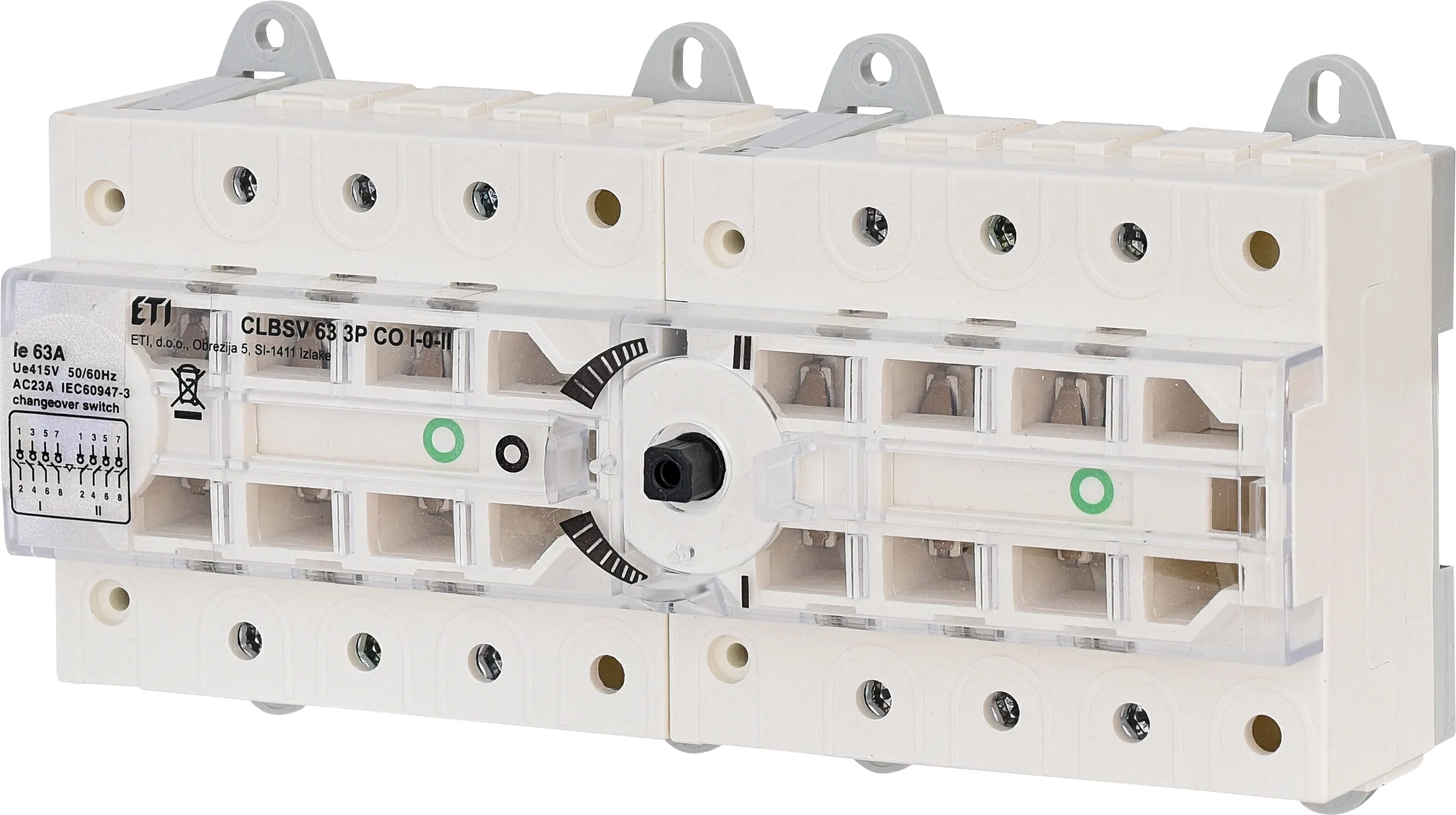 Changeover switch CLBSV 63 3P CO I-0-II 004661890